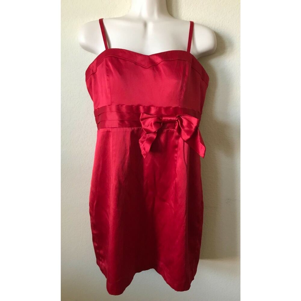 Forever 21 Deep Red Strapless Removable Straps Sweetheart Women's Dress Size L